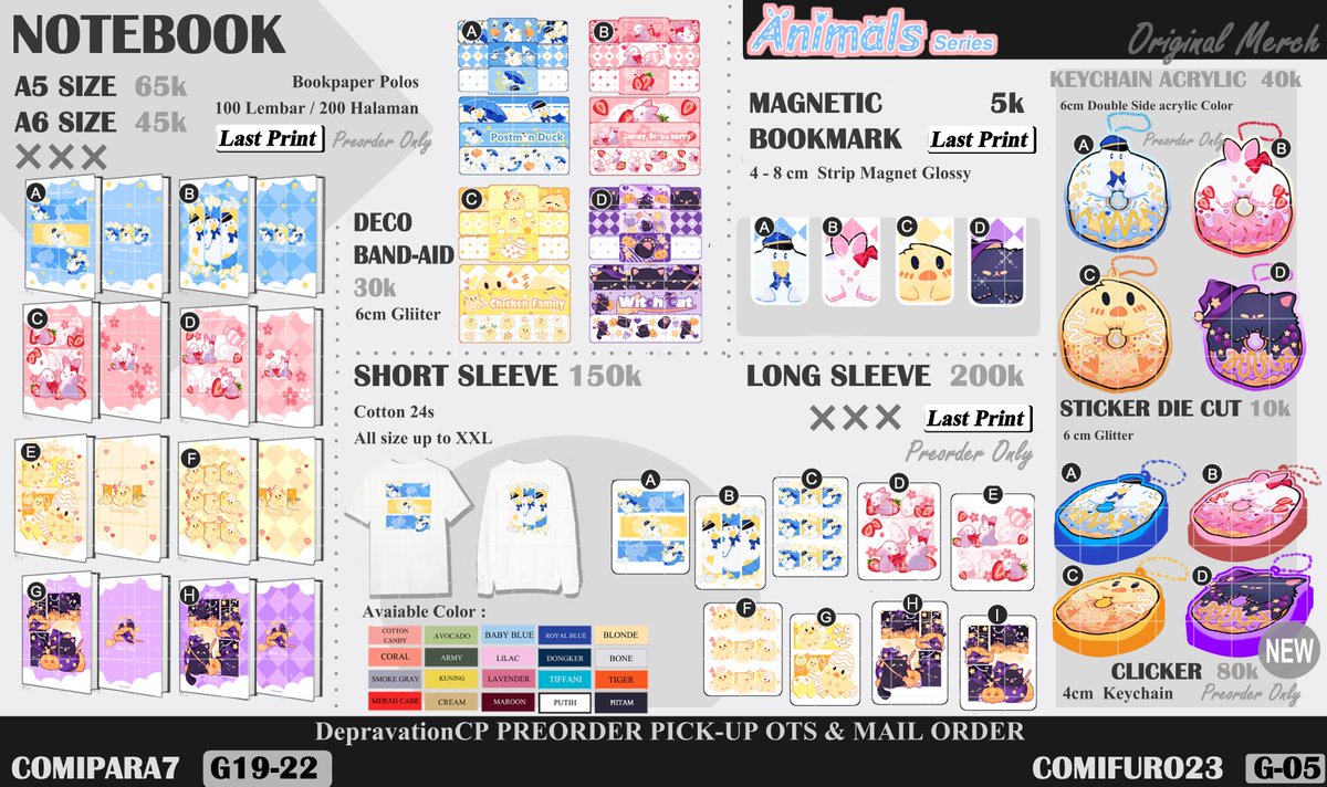DepravationCP's tweet photo. [7/?]
Animals Series
Fandom : Original Merch

#CF23 #CFXXIII #comifuro23catalogue #comifuro23 #cf23catalogue #comicfrontier #comipara7 #comipara #originalmerch #originalmerchandise #originalcharacter https://t.co/AdAzescf3J