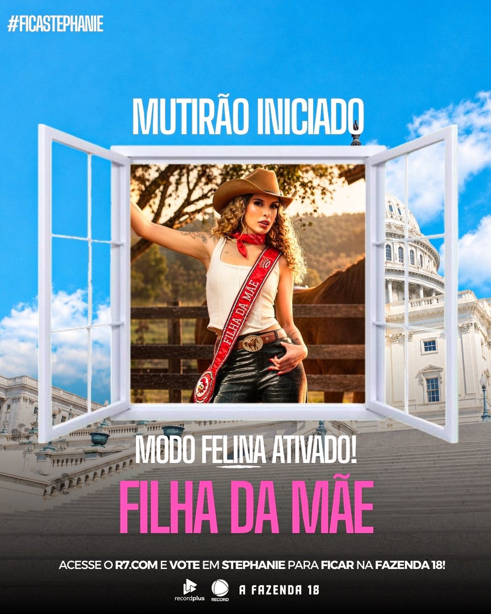 stephaniegomesb's tweet photo. 🐈 MUTIRÃO FILHA DA MÃE INICIADO! 🐈

🗳️ A CADA 10 VOTOS, COMENTE UM EMOJI AQUI.

✅ O voto é para FICAR. Vote em STEPHANIE!

⏰ Encerra às 2h.

📲 https://t.co/7mSCC6tLBb

#TeamStephanie #AFazenda18 https://t.co/8Z6vnBwuD5
