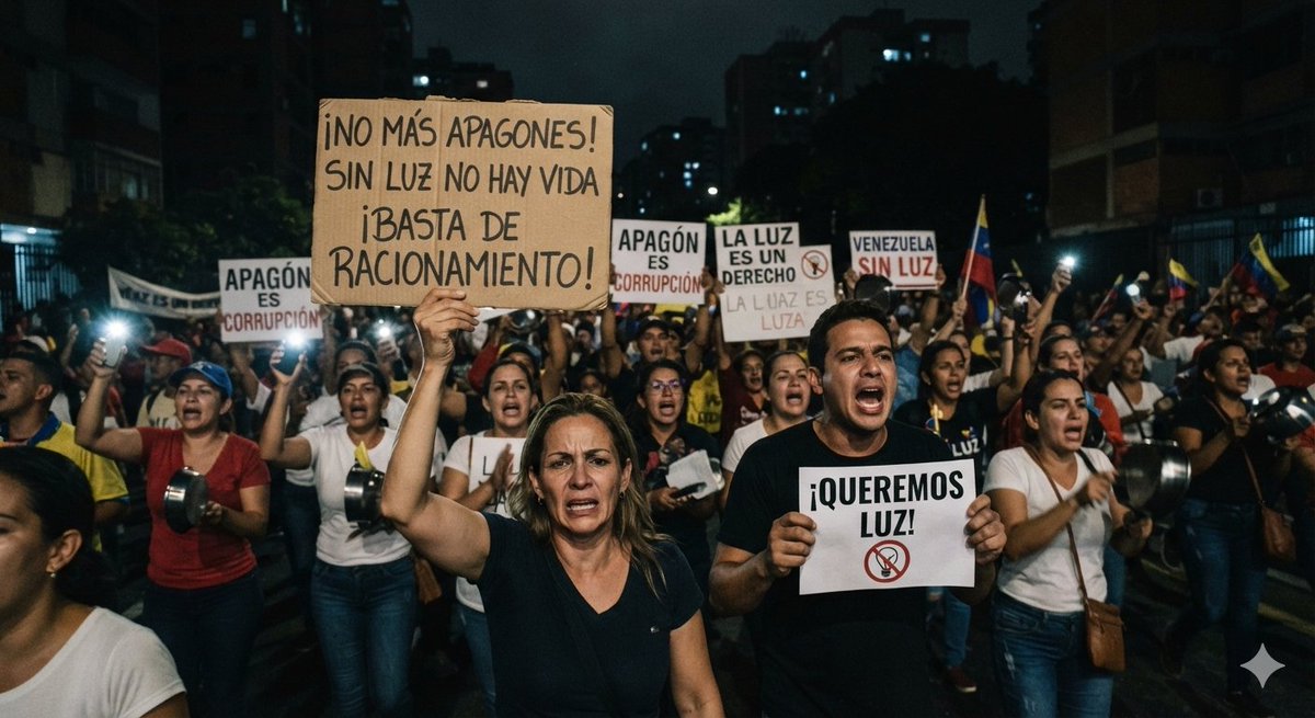 orlandokami's tweet photo. Todos los estados protestando por estar largas horas #sinluz exceptuando a los que viven en la burbuja de caracas que nunca se las quitan mientras el resto del país pasamos 8 horas o más sin luz https://t.co/fNXmibfuL7