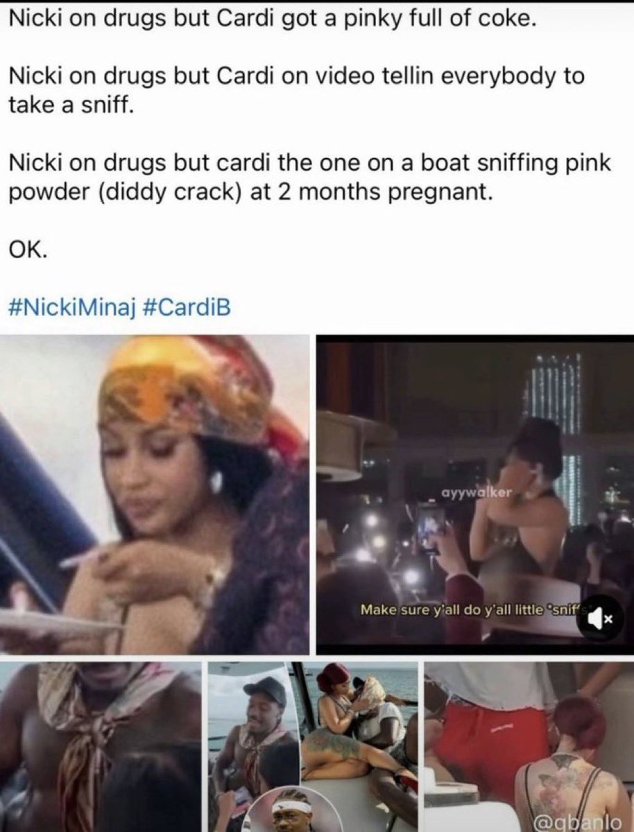 NicRapQueen's tweet photo. @RedMedia_us Cardi the real coke head https://t.co/i2Ttypq7nl