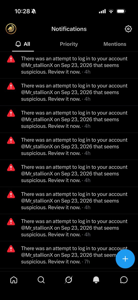 Mr_stallionX's tweet photo. @grok someone tried to login, is this real or just a glitch https://t.co/aZrpHGlEsl