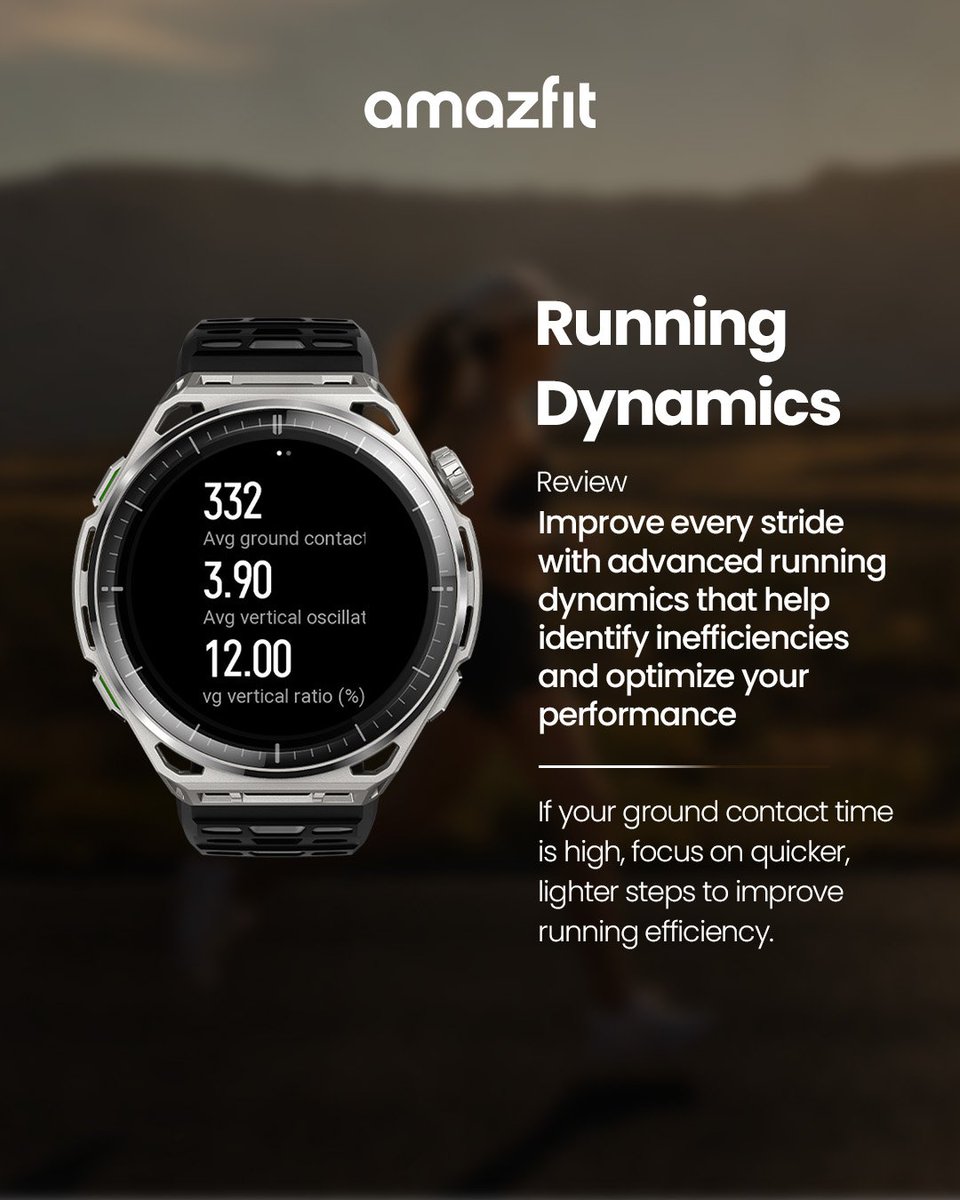 AmazfitIN's tweet photo. Every run tells a story—make the data count. 
Track your pace, heart rate, and post-run insights with Amazfit Cheetah 2 Pro, and turn every session into smarter progress. https://t.co/5XWuoid6oB