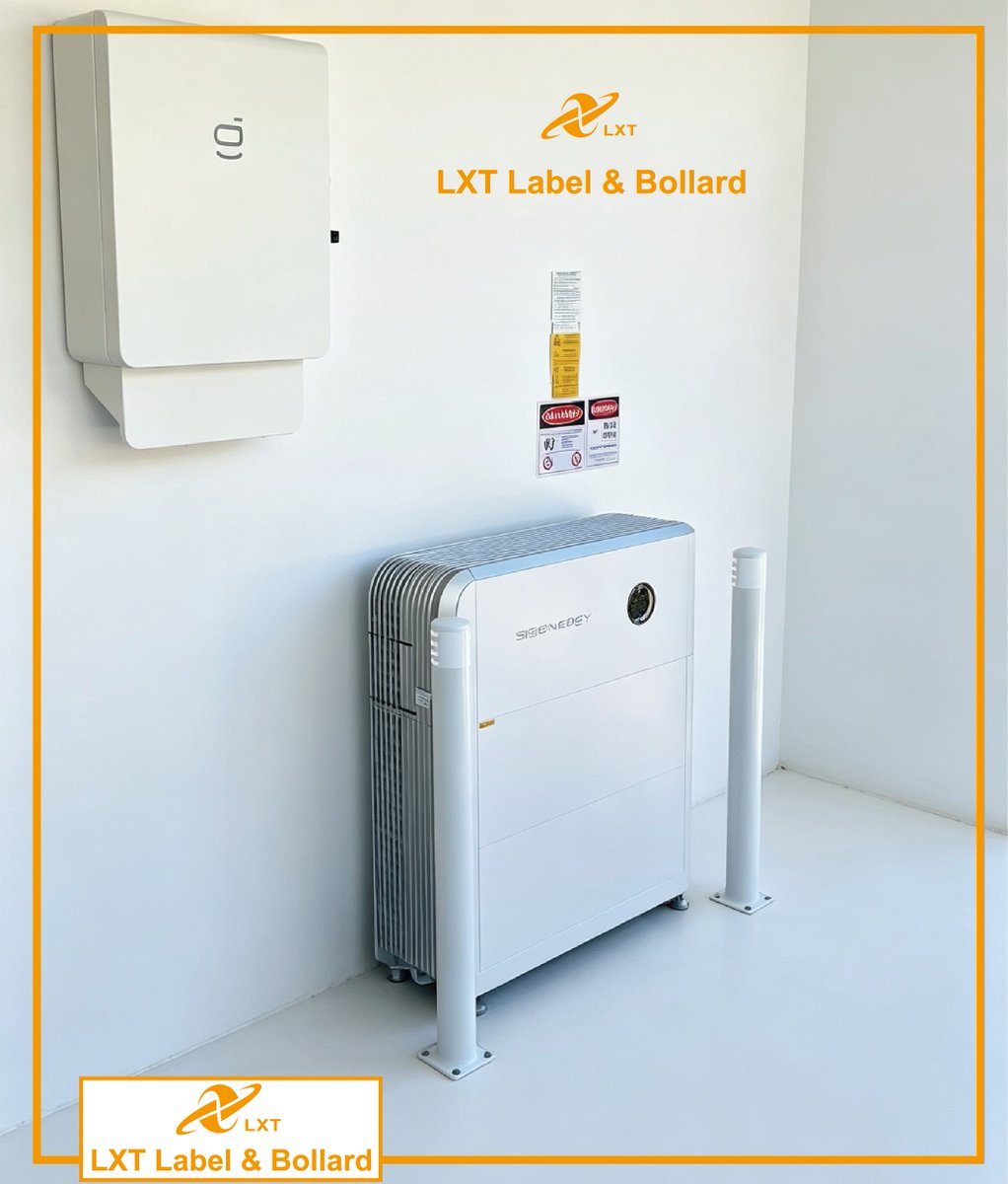 Solar_Label's tweet photo. LXT Label &amp; Bollard | Full Site Safety Solution for Home Battery

The solar battery labels and hazard stickers provide clear, standardized electrical hazard warnings, complying with AS/NZS standards labeling requirements. https://t.co/DOKL8kwHK6