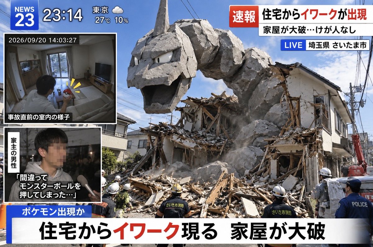 pika_nekopanda's tweet photo. ポケモンが現実世界にいたら起きそうなあるある

「モンスターボールの誤放出」 https://t.co/BsCYpPmytX