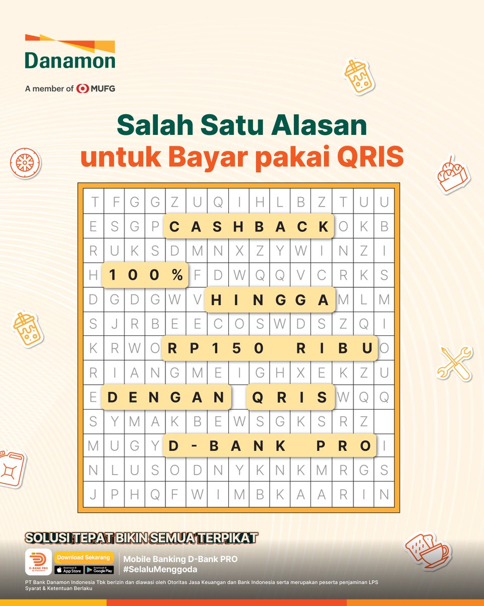 danamon's tweet photo. Akhir bulan tetap tenang, cashback datang bikin senang!🤩

Serbu semua cashback 100% hingga Rp150 ribu untuk bayar segala keperluan ✅ https://t.co/wYLgVvx8l1