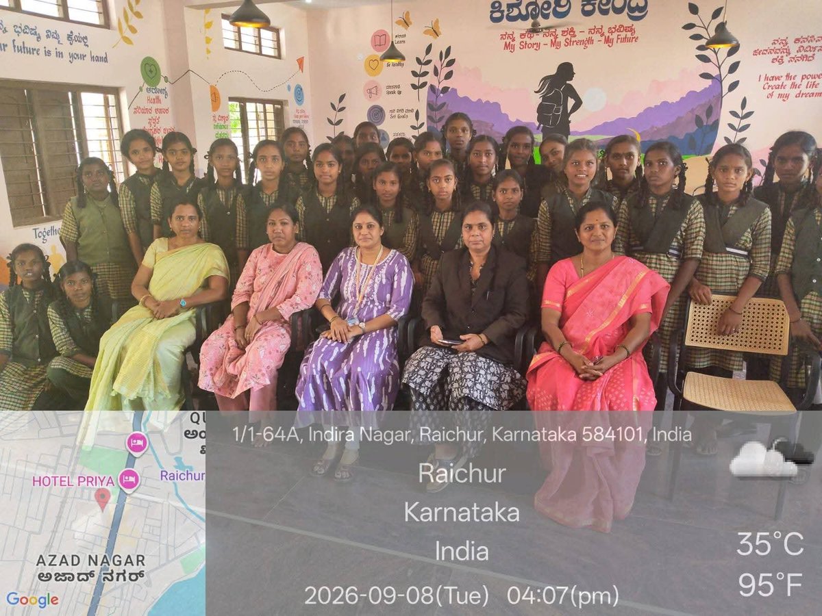 dwcdgok's tweet photo. ರಾಯಚೂರಿನಲ್ಲಿ ಶಿಶು ಅಭಿವೃದ್ಧಿ ಯೋಜನೆ ರಾಯಚೂರು ಹಾಗೂ ಶ್ರೀಮತಿ ಖಾಜಾಬೀ ಡಿಸಿಪಿಯು ಯೂನಿಟ್ ಇಂದ ಆಗಮಿಸಿ ಮಕ್ಕಳ ಸಹಾಯವಾಣಿ, ಅಕ್ಕಪಡೆ, ಬಾಲ್ಯ ವಿವಾಹ ನಿಷೇಧ ಕಾಯ್ದೆ ಹಾಗೂ ಪೋಕ್ಸೋ, ನ್ಯೂಟ್ರಿಷನ್ ಮತ್ತು ವೈಯಕ್ತಿಕ ಸ್ವಚ್ಛತೆ ಬಗ್ಗೆ ಸಂಪೂರ್ಣ ಮಾಹಿತಿ ನೀಡಿದರು.

#DWCD | #GOK | #Akkapade https://t.co/DZGeXNbhkh