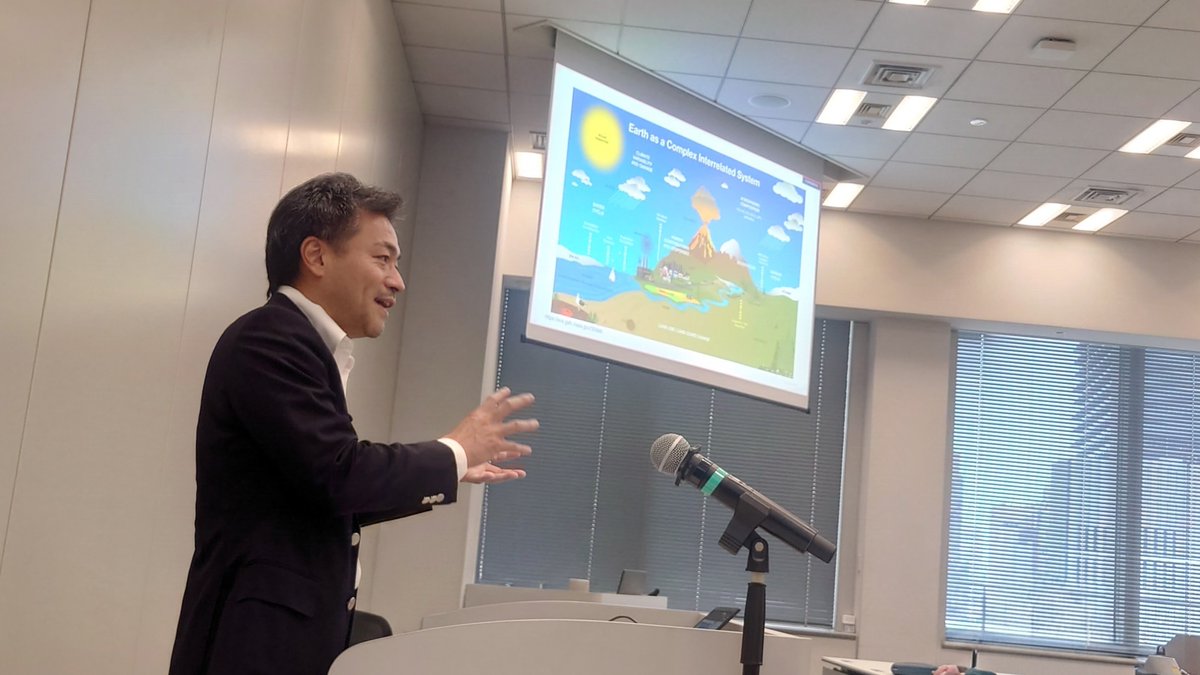synspective's tweet photo. Synspective CEO Motoyuki Arai spoke at an internal lecture titled "Quantifying the Earth to Create a Resilient Future," hosted by Mitsubishi Electric Corporation's Sustainability Innovation Group for all employees in Japan and those stationed overseas, with over 400 participants attending both online and in person.

In his talk, he discussed moving beyond one-off support to solve social challenges through self-sustaining business models, as well as the importance of holding firm to the company mission while remaining flexible enough to pivot in response to change. He also discussed the "quantification of Earth" enabled by small SAR satellites and Synspective's approach to building data infrastructure for the future.

Guided by our mission to create a new infrastructure that enables the next generation to understand our Earth and achieve a resilient future, Synspective remains committed to working alongside our partners to realize a sustainable future, powered by data.

@ME_JP_official #sustainability #earth #mission