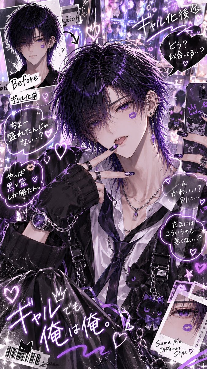 REITO_healing's tweet photo. 1枚目はなんかただ派手になったれーと。さん
2枚目にギャル男強めに指定して作った結果のれーと。さん。

うん。どっちも嫌いじゃない。 https://t.co/kWhuCmqnNf