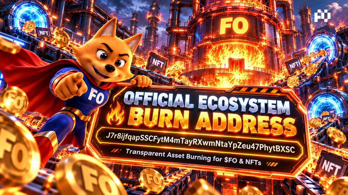 Fo_Coin's tweet photo. 🔥 solana:JDzPbXboQYWVmdxXS3LbvjM52RtsV1QaSv2AzoCiai2o TOKEN & NFT OFFICIAL BURN ADDRESS UPDATE

To standardize asset burning of FO ecosystem, we have designated a single burn address for all solana:JDzPbXboQYWVmdxXS3LbvjM52RtsV1QaSv2AzoCiai2o Tokens and NFTs, so the community can easily track supply reductions on-chain

📌 Official Burn Address:
J7r8ijfqapSSCFytM4mTayRXwmNtaYpZeu47PhytBXSC

🎯 This is the ONLY official burn address for solana:JDzPbXboQYWVmdxXS3LbvjM52RtsV1QaSv2AzoCiai2o Token & NFT burns

⛔ All assets sent here are permanently removed from circulation

#FO