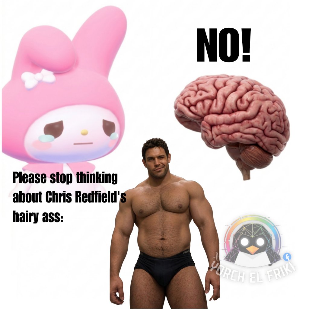 Yorchelfriki's tweet photo. Well, I tried.

#ChrisRedfield #ResidentEvil #Gaymer #Gay #YorchElFriki https://t.co/QhlvdSMbQ2