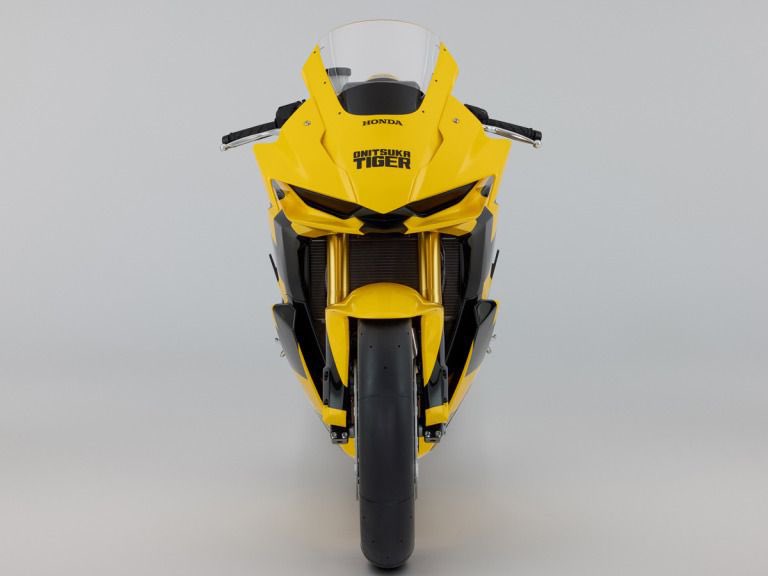 PutiMotor's tweet photo. ホンダが、イタリア・ミラノでコンセプトモデル「Onitsuka Tiger Honda Mid Sports Concept」を世界初公開。

日本のファッションブランドであるオニツカタイガーとコラボレーション。

CB750ホーネットにフルカウルの外装をまとい、ホイールやブレーキディスクを変更、ブレーキキャリパーもブレンボ製とされ、アクラポビッチ製のマフラーも装着。

外観にはオニツカタイガーの象徴的なカラーである「タイガーイエロー」をベースに採用し、車体の両サイドにはオニツカのシューズでもおなじみの黒いストライプが大胆に配置されている。

https://t.co/DVUvhzZEAs
