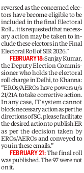RitikaChopra__'s tweet photo. As the deadline to publish Goa's final roll drew near, election officials on the ground began writing to the ECI in New Delhi: the software was shutting them out, and they needed to carry out the Supreme Court's order.

Goa's CEO's office wrote EIGHT times in just seven days, sometimes twice in a day.

"Response... is still awaited."
"The matter is most urgent."
"No response has been received."

EVERY email went to an ECI officer in New Delhi, with the IT chief Seema Khanna copied. No reply is on record.
(5/14)