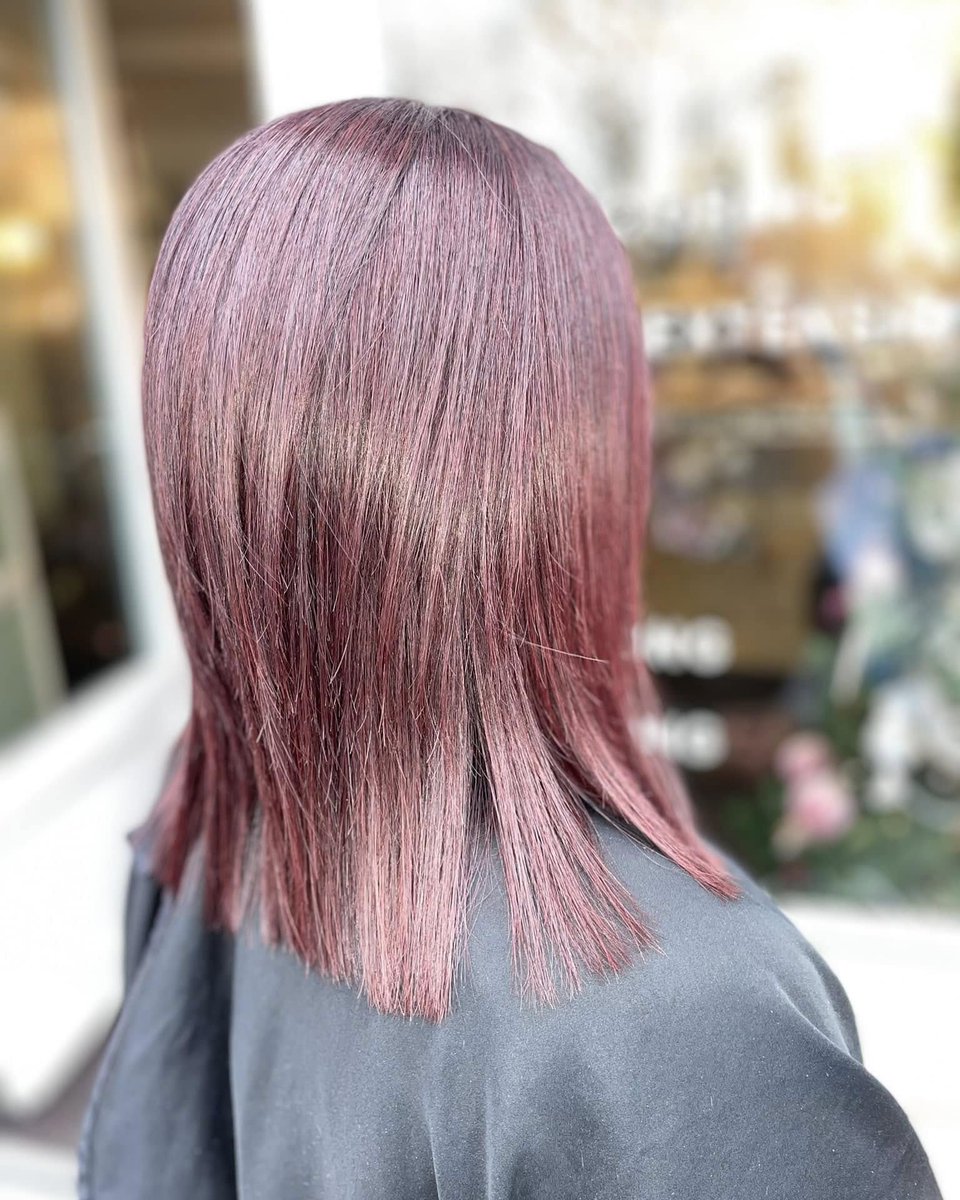 ShantellCioxdj's tweet photo. Gorgeous rich red/plum colour for our wonderful Tina
Using revlon professional colours
Leaving the hair shiny and has amazing grey coverage
Different lights different shade of colour https://t.co/E0779Zwwq5