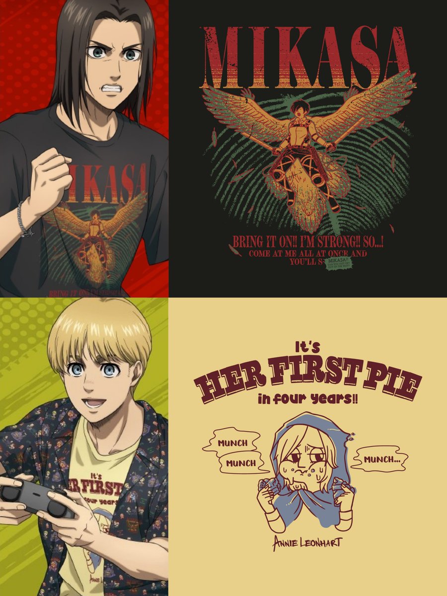 aotfess's tweet photo. *aot Eren &amp; Armin ”I love my wife” final boss https://t.co/QmJTkR3rRl