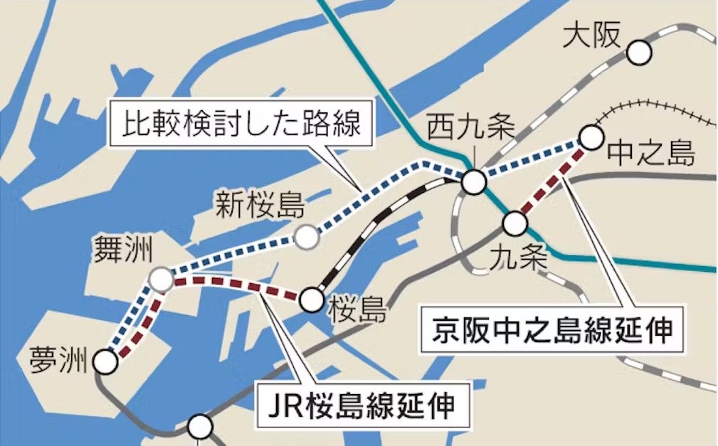 pomdepartments1's tweet photo. 大阪の都市開発には概ね賛成の立場だし、なにわ筋線なんかは、いくらコストがかかろうとも完遂してもらいたいと思うのだけど、中之島線の九条延伸だけは一度立ち止まって考え直してほしい。

ＵＳＪアクセスを考えて西九条ならまだ分かるけど、九条は流石に厳しいと思う。中之島線がより迷走するだけ。 https://t.co/bYevgRVAia