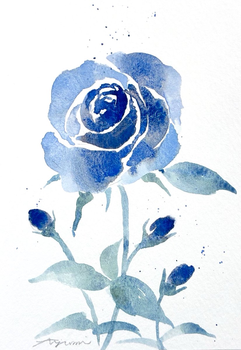 mi_yu_ami's tweet photo. 🕊️🕊｡.｡:+*💙

#透明水彩　#watercolor https://t.co/ldSTBRDhp1