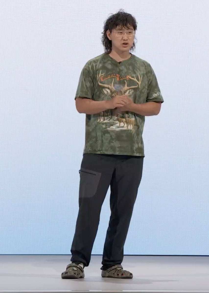 itsnotbernhard's tweet photo. you can't make this shit up

meta invested $60B into the metaverse. almost ran out of business.

then zuck hired the camo crocs intern and suddenly everything's fixed https://t.co/AiQR2xqOsY
