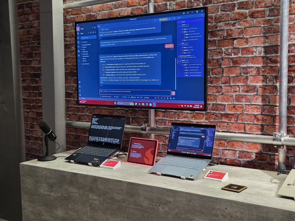 bdsams's tweet photo. If you are at the @Snapdragon summit, you can try out @AiClairvoyance https://t.co/GpWHAC6g66