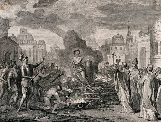 BaronVonFranz7V's tweet photo. @CatholicArena The church used to burn people at the stake, and the last person to be burned at the stake in Spain during the Spanish Inquisition was in 1826 https://t.co/jOK527NWul