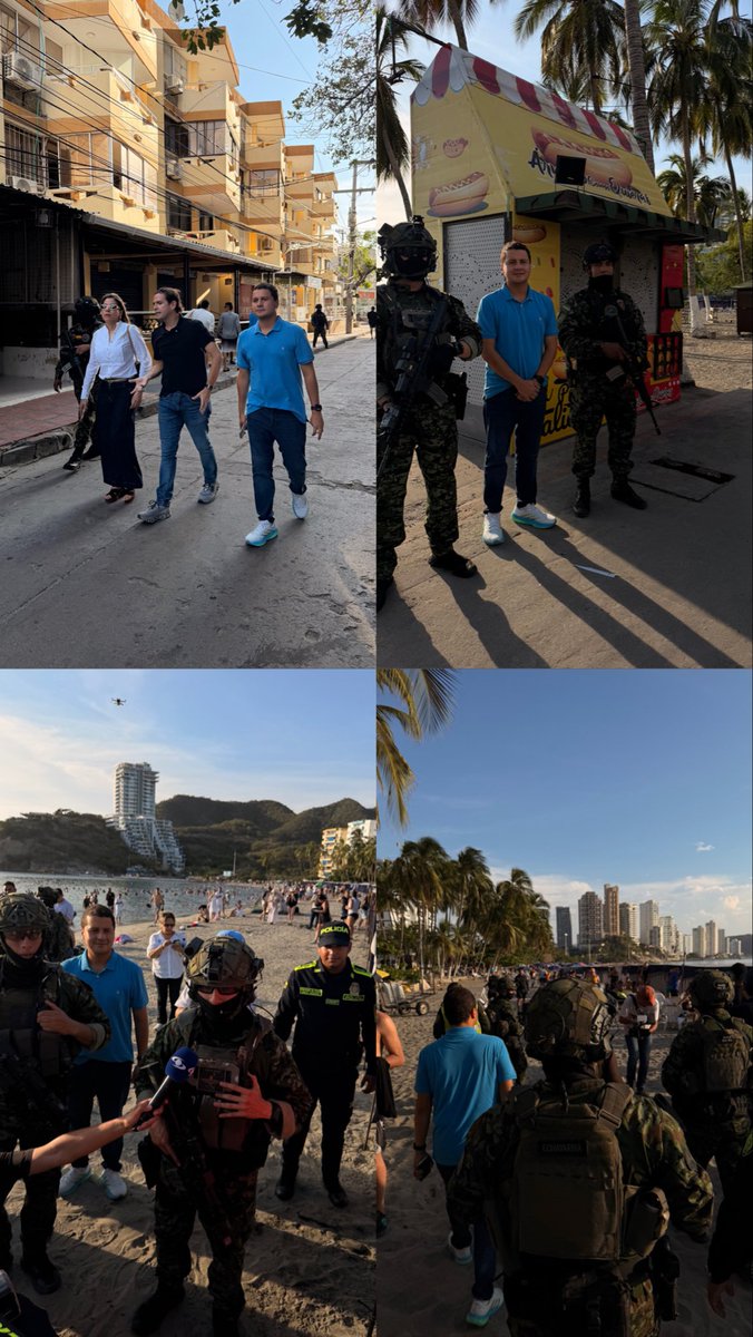 jorgealfredo2's tweet photo. Hoy estuvimos en El Rodadero dando la cara por Santa Marta. 🩵🤍

Acompañamos al Director de Turismo @chelitodavilam , @Acodresmag ,@SantaMartaDTCH , @COL_EJERCITO y @PoliciaColombia , trabajando juntos para recuperar la confianza y tranquilidad de nuestra ciudad.

Santa Marta no se detiene. A nuestros turistas: los esperamos. A nuestros comerciantes y trabajadores: seguimos adelante.

Nuestra ciudad  ha pasado momentos difíciles, pero no vamos a dejar que el miedo nos defina.

¡Santa Marta va para adelante !!!