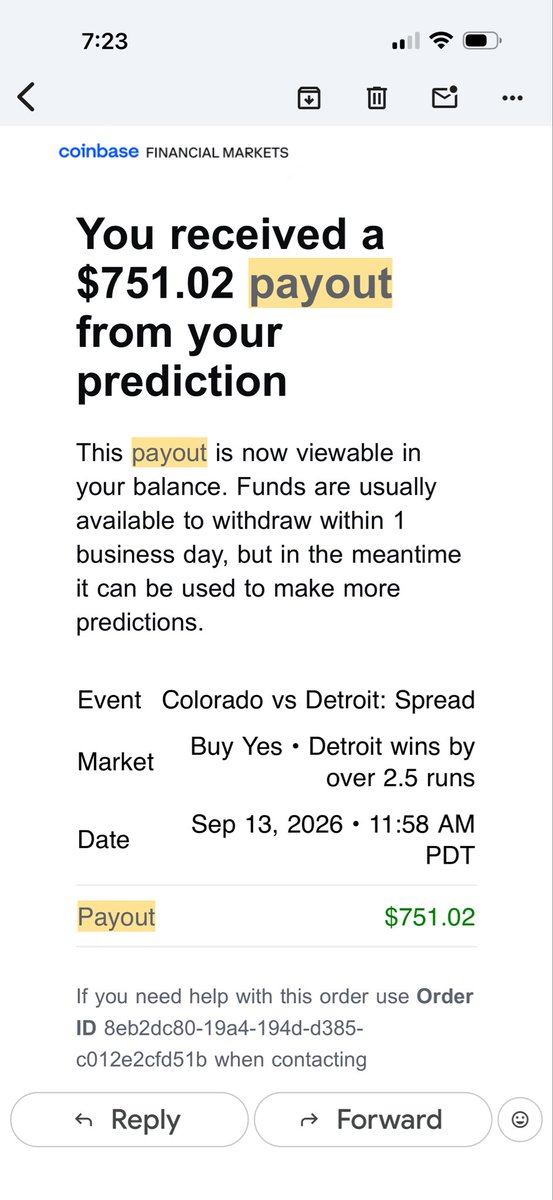 BrandonLe9754's tweet photo. Never trust Coinbase market predictions. Every win is canceled by you. Brian Armstrong, any thoughts on this? I have 35 winning receipts but no credit to my balance. https://t.co/ZFaMHvR5e9