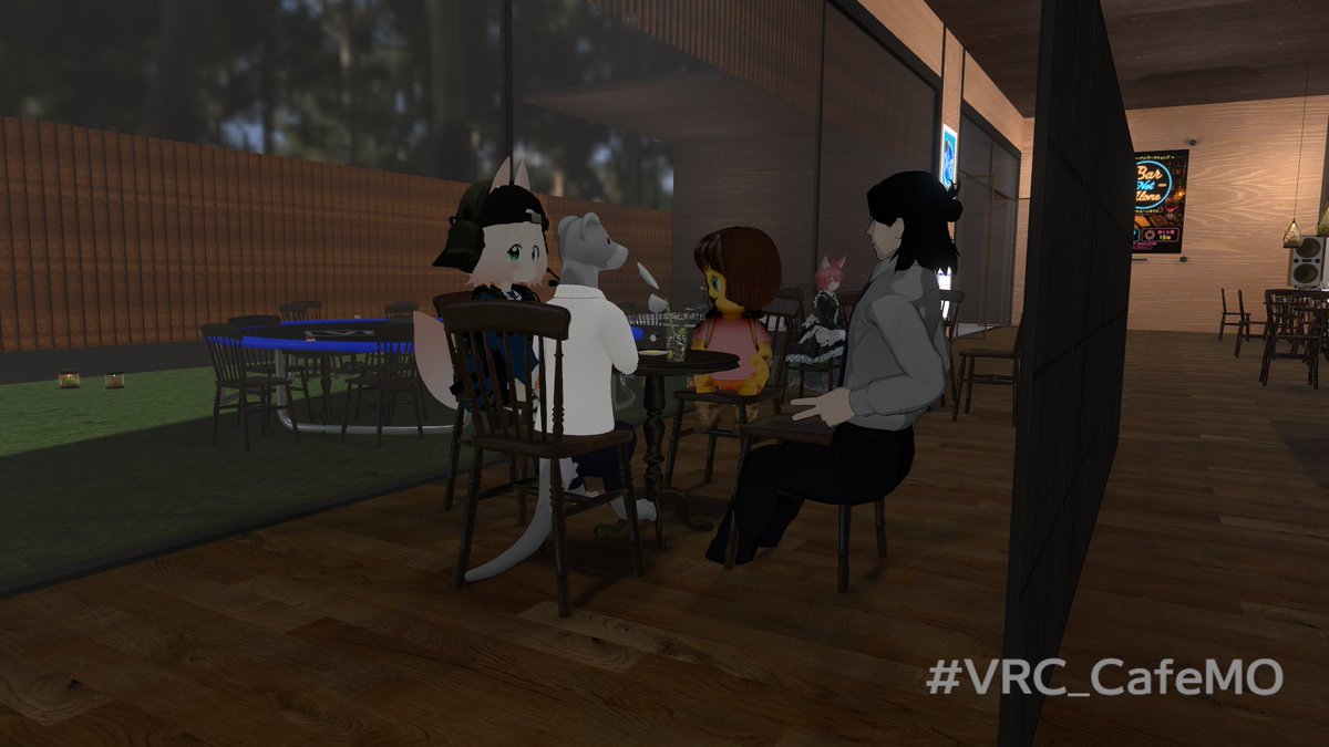 CafeMO_VRC's tweet photo. おはようございます。本日はにぎやかだったCafeMorningSpaceです。

スタッフ募集中です！！！！！！！！！

明日も朝6時～7時半お待ちしております。
#VRChat #VRC_CafeMO #VRCイベント求人 https://t.co/nSZ5QuSjww