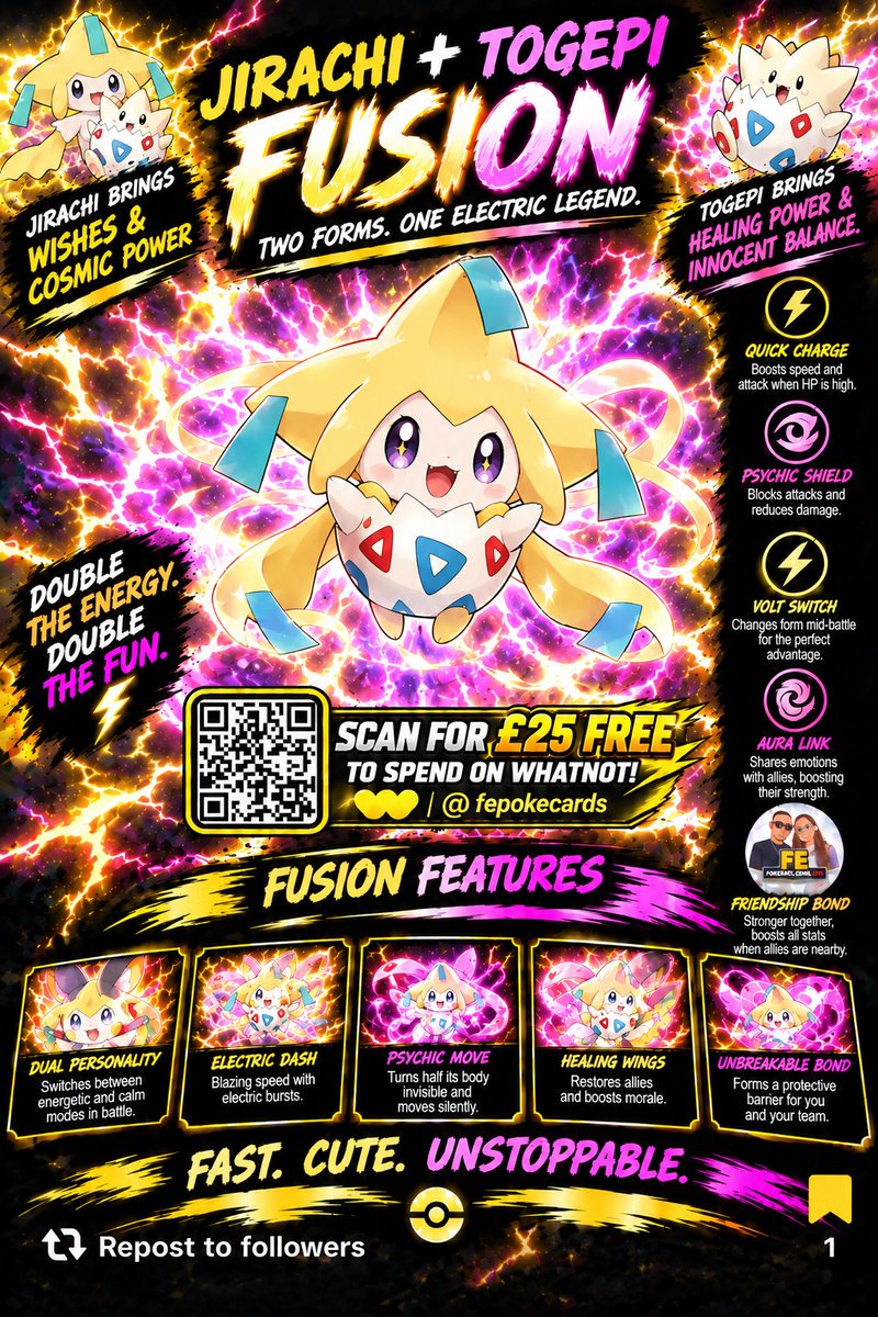 FEpokeCards's tweet photo. Jirachi X Togepi Fusion

#pokemon https://t.co/BoDyspodIq