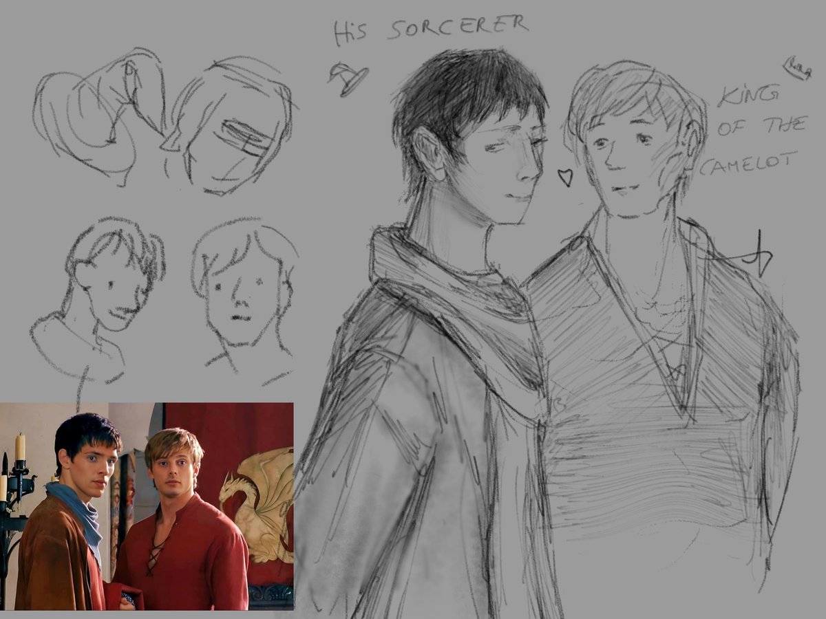 roughdraftsfln's tweet photo. #merthur sketches https://t.co/tV7wgCFN53