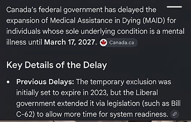 solitary_grey_'s tweet photo. Disgusting #MAID it is a huge shame for our society, and history books #Canada #liberals #PopulationControl #Trudeau #MarkCarney 🤮🤮🤮 https://t.co/tq1yPYcPJ6