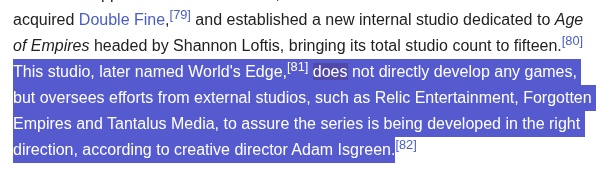 absolutsir10tea's tweet photo. @charlieINTEL Ensemble Studios developed Age of Empires. Yes, it has an "S". 

And yes, you take the "L". https://t.co/AbNEH600vm