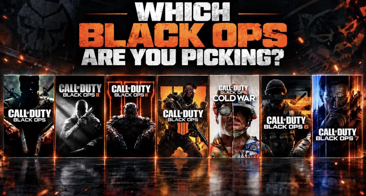 LTriggerTV's tweet photo. 🚨 BLACK OPS: PICK YOUR THREE.

-One you’re crowning the best
-One you’d bring back
-One you’re deleting forever

What are your picks? 👀 https://t.co/xVTIq6G3xo