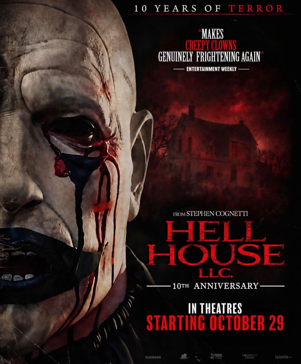Terror_Threads's tweet photo. HELL HOUSE LLC IS HEADED TO THE BIG SCREEN! 

This October, Hell House LLC is getting its first ever theatrical release to celebrate its 10th anniversary, and you better believe we’ll be there!

As longtime fans of the franchise, we’re beyond excited to see the Abaddon Hotel on the big screen. Independent horror films like this deserve our support, especially when they get the opportunity to hit theaters.

We KNOW the Hell House fans are out there, so let’s show up and give this film the support it deserves! 

In theaters starting October 29th!

Who’s as excited as we are?! 🏚️