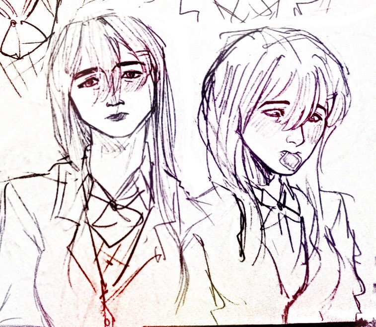 moobbloom's tweet photo. Natsuki and Yuri sketches #DDLC #dokidokiliteratureclub https://t.co/EMH9mhO0Hn