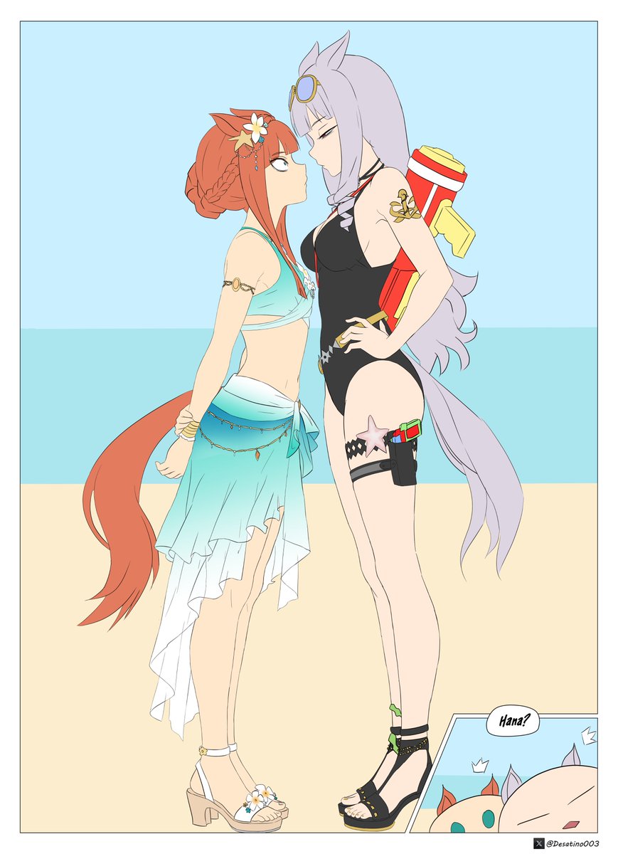 Desatino003's tweet photo. Fight at the Beach 1/2/3
#umamusume #UmaMusumePrettyDerpy https://t.co/Gf3YFPY4Jy