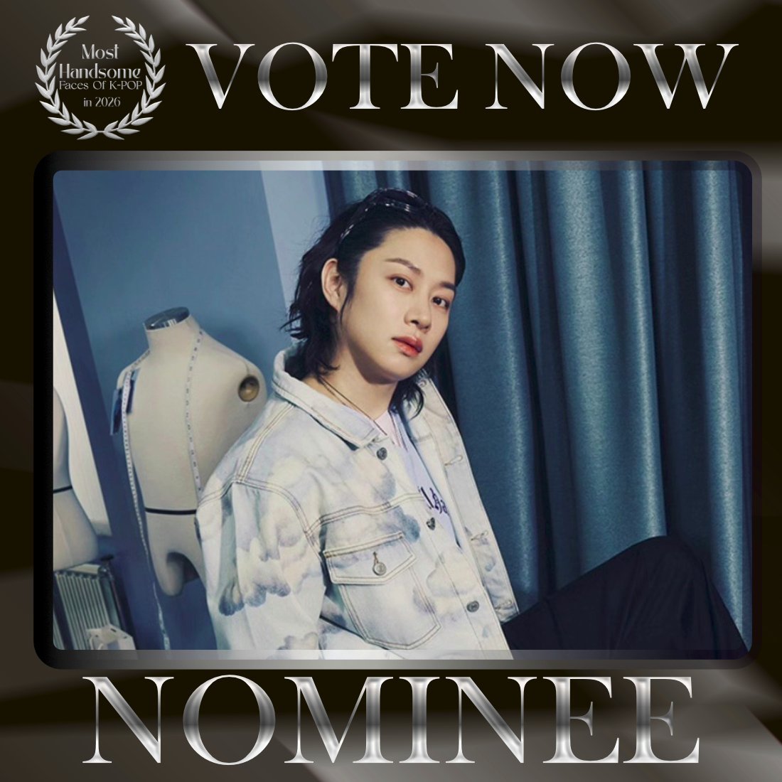 TOP100KPOP's tweet photo. HEECHUL (SUPER JUNIOR) is nominated for Most Handsome Faces of K-POP in 2026.

👉 VOTE: https://t.co/KQkXdYXZrL https://t.co/2WGuNn42m2