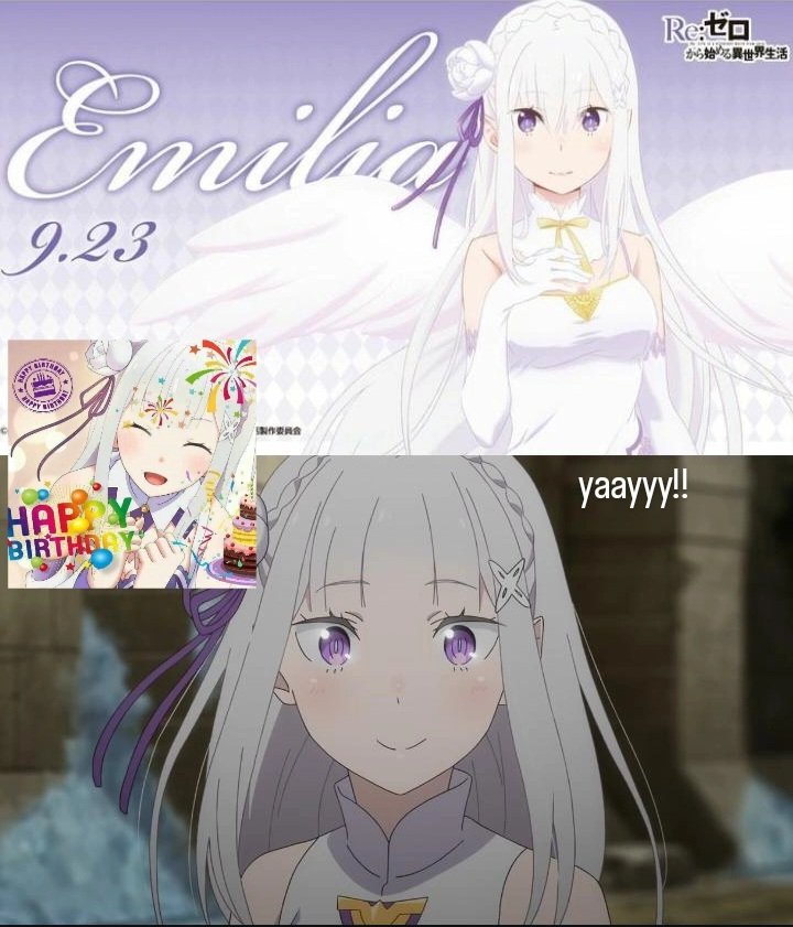 sukeedoes's tweet photo. happy birthday emilia-tan!!!
9.23
#rezero #Reゼロ https://t.co/M3fmkrDFCi