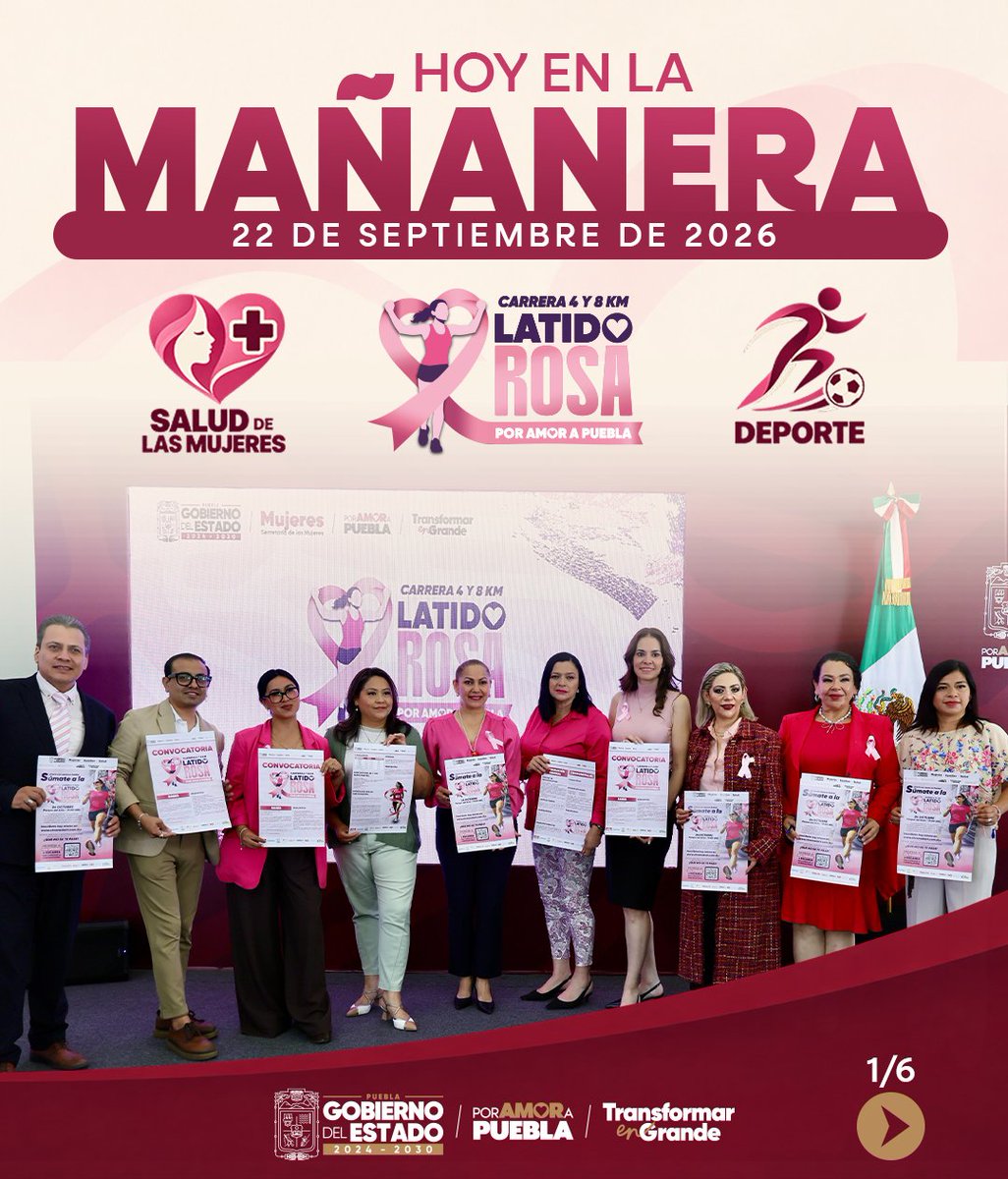 Gob_Puebla's tweet photo. 🩷 ¡Entérate! En la #MañanerAA presentamos Latido Rosa, jornada gratuita de salud, donación de cabello y Pasarela Rosa. 

📲 https://t.co/cdsEfBJp7w 

#PorAmorAPuebla #TransformarEnGrande https://t.co/J0Fj04bdMr