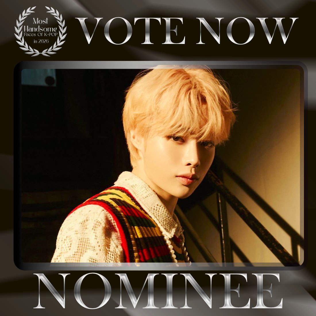 TOP100KPOP's tweet photo. HANBIN (TEMPEST) is nominated for Most Handsome Faces of K-Pop in 2026.

👉 VOTE: https://t.co/KQkXdYYxhj https://t.co/Hhb4YAmPzw
