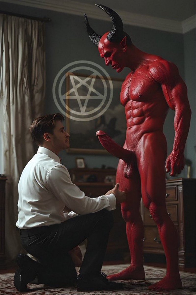 Darkleviathann2's tweet photo. In the depths of hell, I kneel before Satan, eagerly sucking his massive demonic cock, tasting the fiery sin as it throbs in my mouth, filling me with his dark, forbidden seed. ☣️
#BB #BBBH #RAW #PIG #POZ #TOXIC #GAY #SEX #HAILSATAN #HAILGAYPORN #RT #CHUDAI https://t.co/NwL6CZDKx6