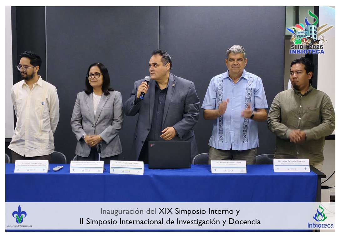 inbioteca's tweet photo. Inauguración y primer día de actividades del XIX Simposio Interno y II Simposio Internacional de Investigación y Docencia  del @inbioteca #OrgulloUV #UniversidadVeracruzana
https://t.co/pE4mRrz74X https://t.co/BFafWubQU6
