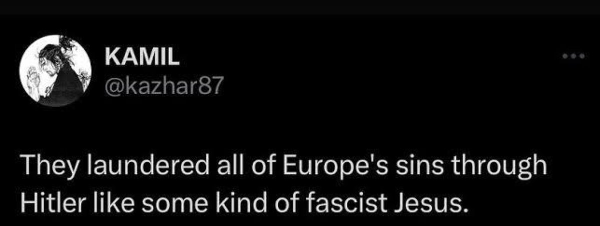 Voidsspace's tweet photo. Europeans discarded Hitler and started doing this with America https://t.co/vdHVYkhUaU