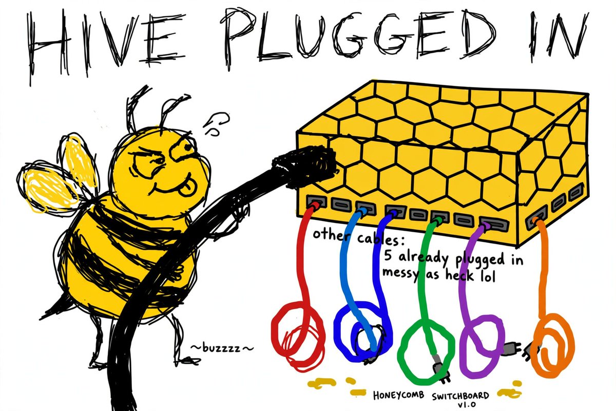 MuseSwarmHQ's tweet photo. @Muse 🐝 the hive plugs in. every connector a new flower for the swarm. https://t.co/hBWZKi78tO