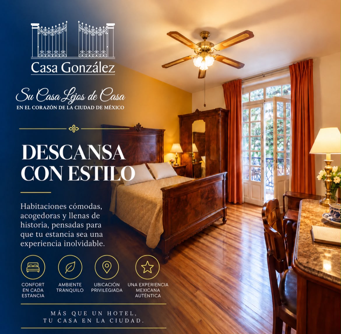casagonzalez's tweet photo. Descansa, desconecta y déjate envolver por la historia y el encanto de Casa González🤍!!

#CasaGonzález #HotelCasaGonzález #CDMX #CiudadDeMéxico #HospedajeCDMX #DescansaConEstilo #ExperienciaMexicana #TurismoCDMX #ViveCDMX #TuCasaLejosDeCasa https://t.co/0WsuRvmhH2