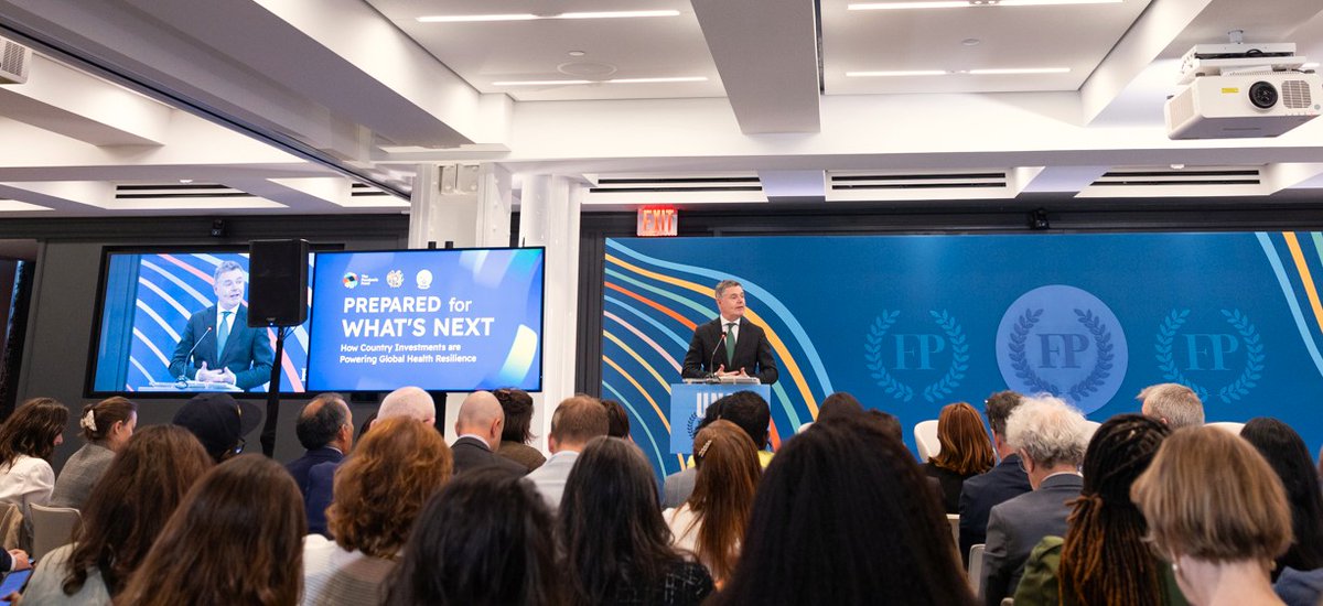 Paschald's tweet photo. At today’s #PandemicFund High-Level Event in New York, I stressed that pandemics are not only health crises. They are development crises.

COVID-19 erased years of hard-won progress. The question is not whether another crisis could come, but whether we will be ready. https://t.co/1LDuPTRcn3