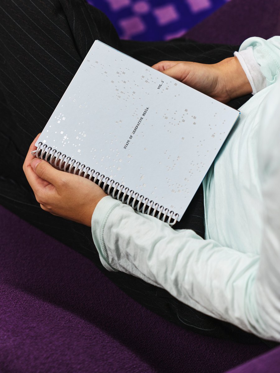 fal's tweet photo. A first look at the print companion to the State of Generative Media report. https://t.co/x1nBzp6b0h