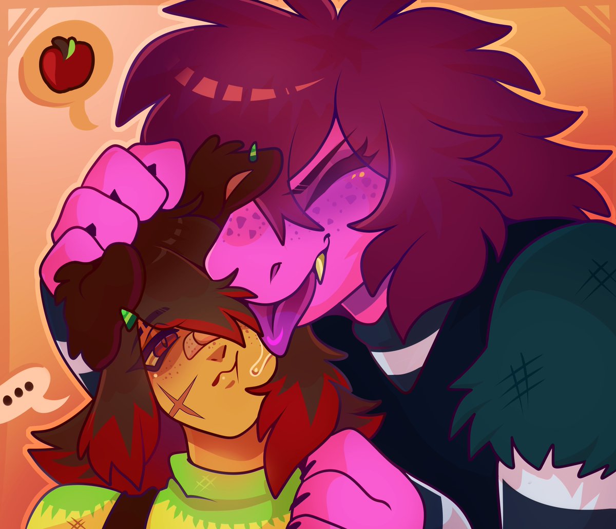 cookiethecabbit's tweet photo. BREAKING NEWS‼️
Local dino viciously attacks a puppy! A quick lil art for the #krusie day that I've missed

#utdr #deltarune https://t.co/GAHcZjNqHf