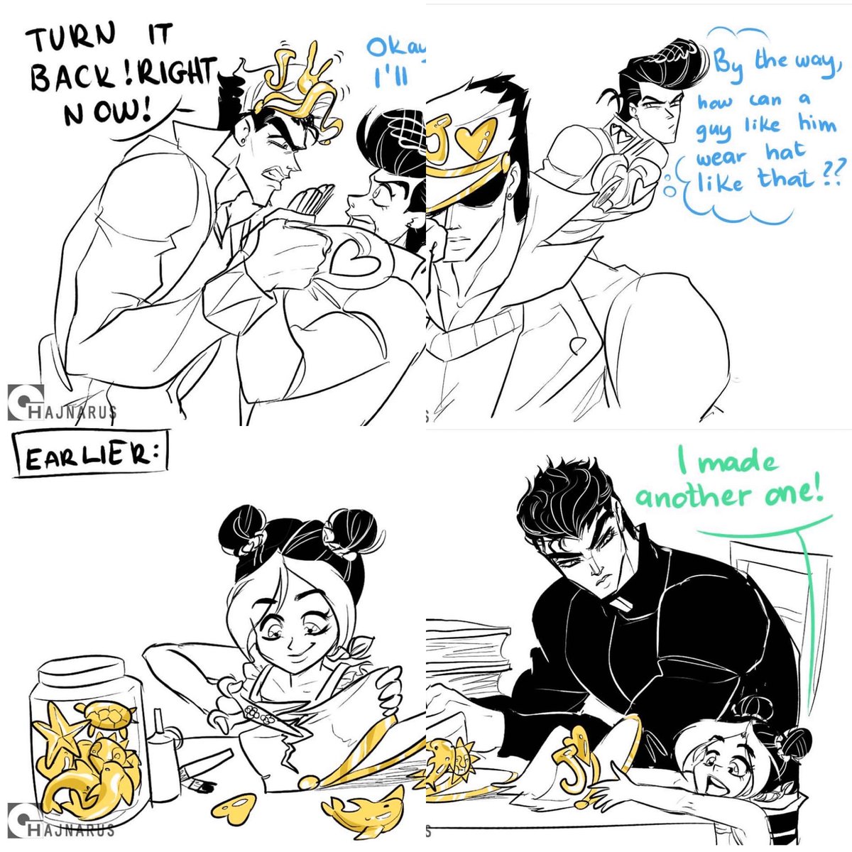 Urgoslav's tweet photo. @peronyawns I loved this part and it's ending. Hope you find all the great Jotaro/Jolene art
🎨@hajnarus https://t.co/xiKp8PPSsb