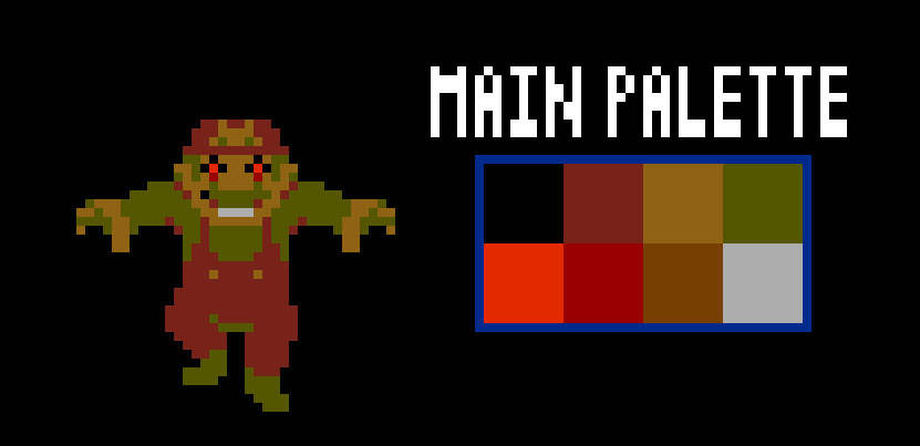 raviolichu's tweet photo. as a point of reference when making sprites for the daredevil,

use his 1-1 palette. it's the one he uses, as the other palettes he's seen in after 1-1 are for build-up uses only.

im including an image containing his palette, so keep this in mind

#BELIEVEINDEMONS https://t.co/NrBgJURnj5