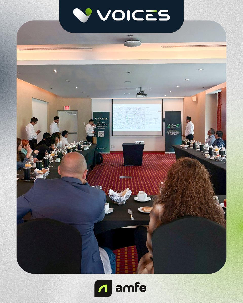 VoicesMex's tweet photo. El día de hoy compartimos un desayuno con AMFE.📱

Desde Voices, presentamos las distintas soluciones que ofrecemos para hacer más eficiente la cobranza y llegar a más clientes sin necesidad de crecer el call center.

¡Gracias a todos los que nos acompañaron!

#voices https://t.co/2adRmaHCaA