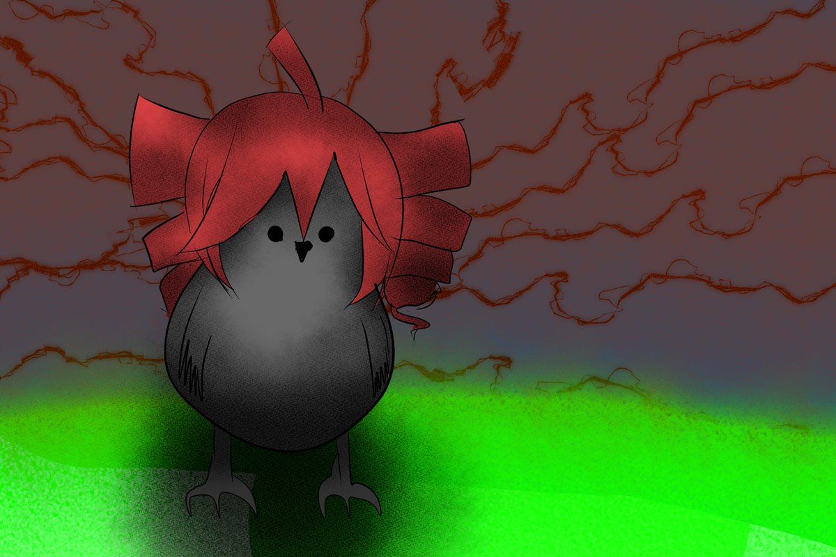 CorvusDotEXE's tweet photo. Day 82 of drawing badass crows everyday until im at a professional level

Fear her three! This is Jimteto.
She is a crow who throws a pear at everyone.
Okay, for real now. This one hurts like hell.
She's also been singing like a robot for the past 20 hours without stopping her breath. HELP ME!
#RowOfCrow #digitalart #vtuber